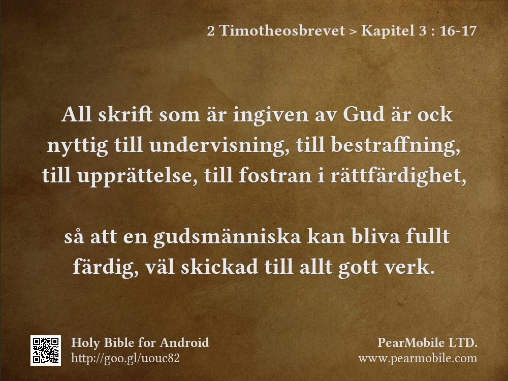 2 Timotheosbrevet, Kapitel 3:16-17